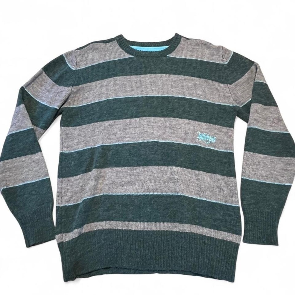 Billabong Striped Wool Blend Crewneck Sweater Men's Size Large